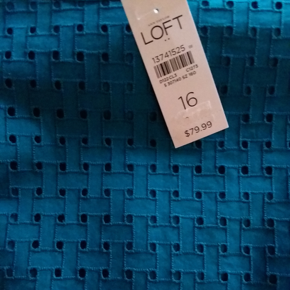 NWT The Loft Lined Eyelet Dress sz 16